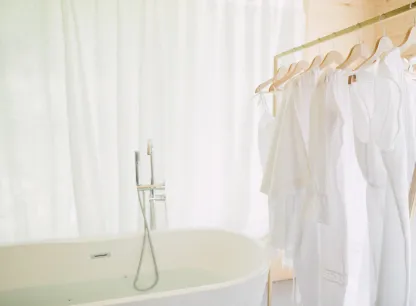 Bathrobes and slippers