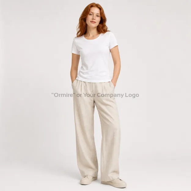 Ormire Serena Damen T-Shirt mit tiefem Ausschnitt