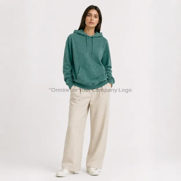 Ormire Archer Vintage - Unisex mikina s kapucňou garment-dyed z French Terry