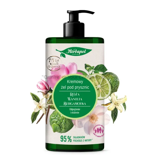 Gel douche crémeux rose–vanille–bergamote 740 ml | Soin sensuel et apaisement pour le corps et les sens