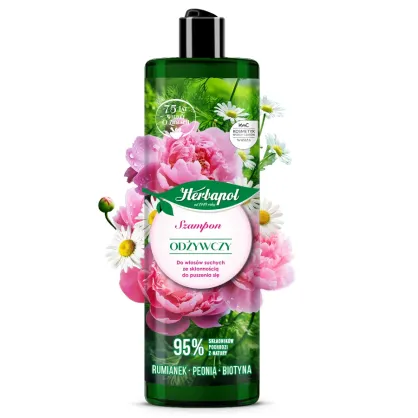 Champú nutritivo para cabello normal y seco – 400 ml | Manzanilla, peonía, biotina
