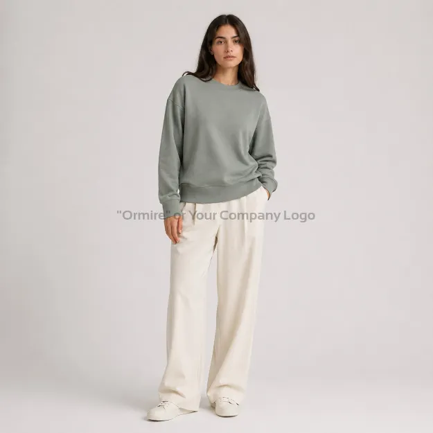 Ormire Ryler - Unisex crewneck boxy mikina z recyklovanej bavlny
