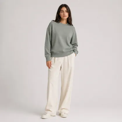 Ormire Ryler - Sudadera unisex crewneck boxy de algodón reciclado