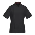 Ormire - Damska bluza kucharska MeshAir Pro z krótkim rękawem C736 - 2