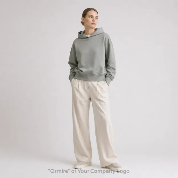 Ormire Voicer - Sweat à capuche unisexe boxy en coton recyclé