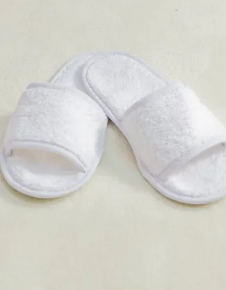 Pantofle hotelowe Classic Terry – otwarte palce, pełen komfort